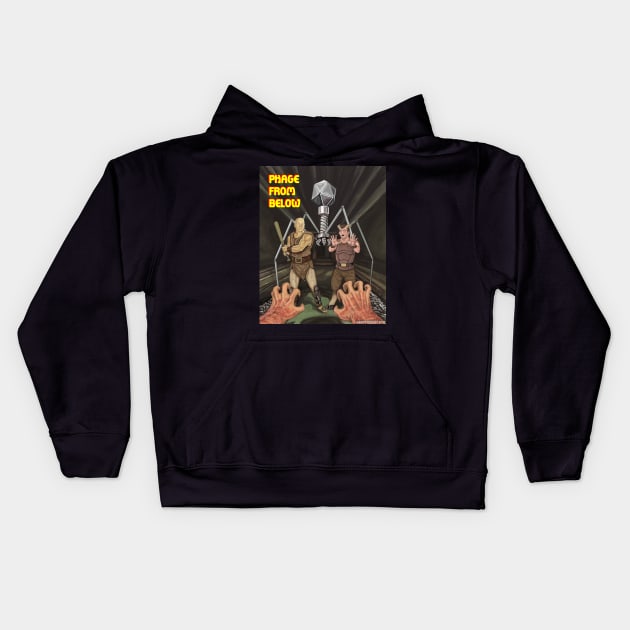 Phage From Below! Kids Hoodie by Aaron Siddall